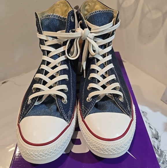 Converse All Star Hi Men's Size 13 Denim Blue 2 Tone NWOB - Picture 7 of 9